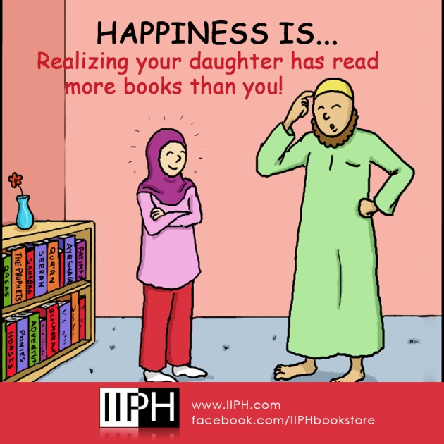 Happiness is... Realizing that your daughter has read more books than you!