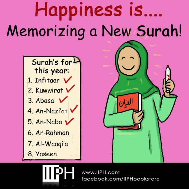 Happiness is - Memorizing a New Surah